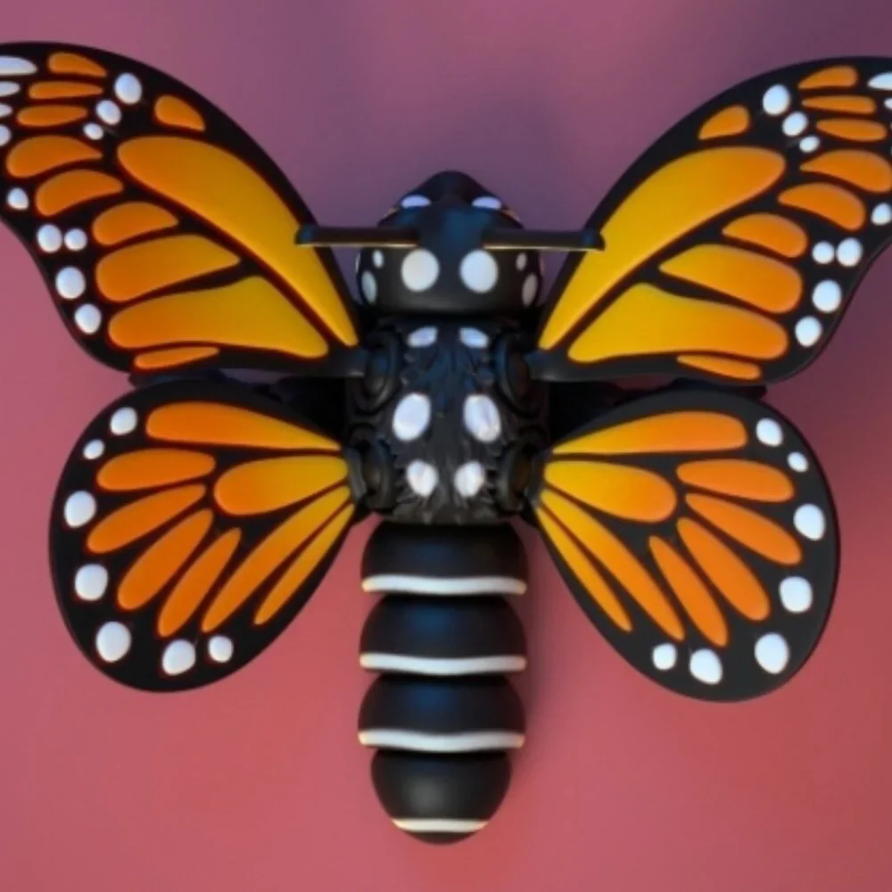Flexi Monarch Butterfly  3D Printed Articulated Butterfly Figurine